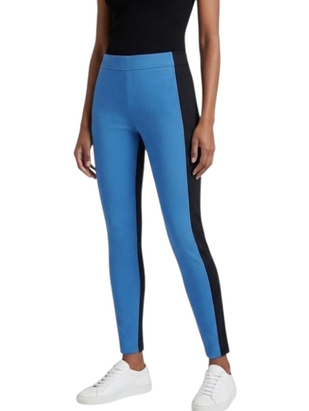 NWT St John Caviar Colorblock Leggings